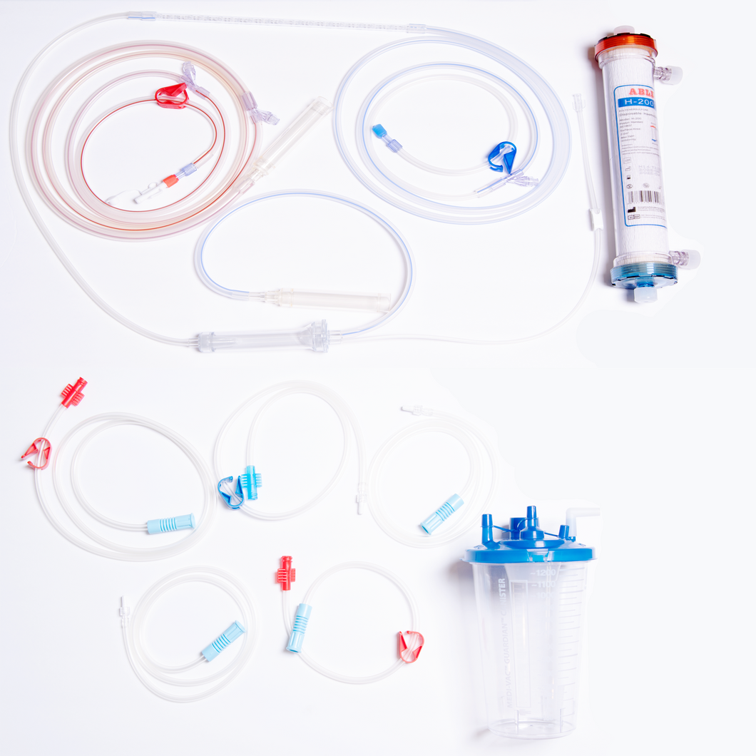 Paquete de 10 kits de espectro completo EBOO (tubo, filtro, recipiente)
